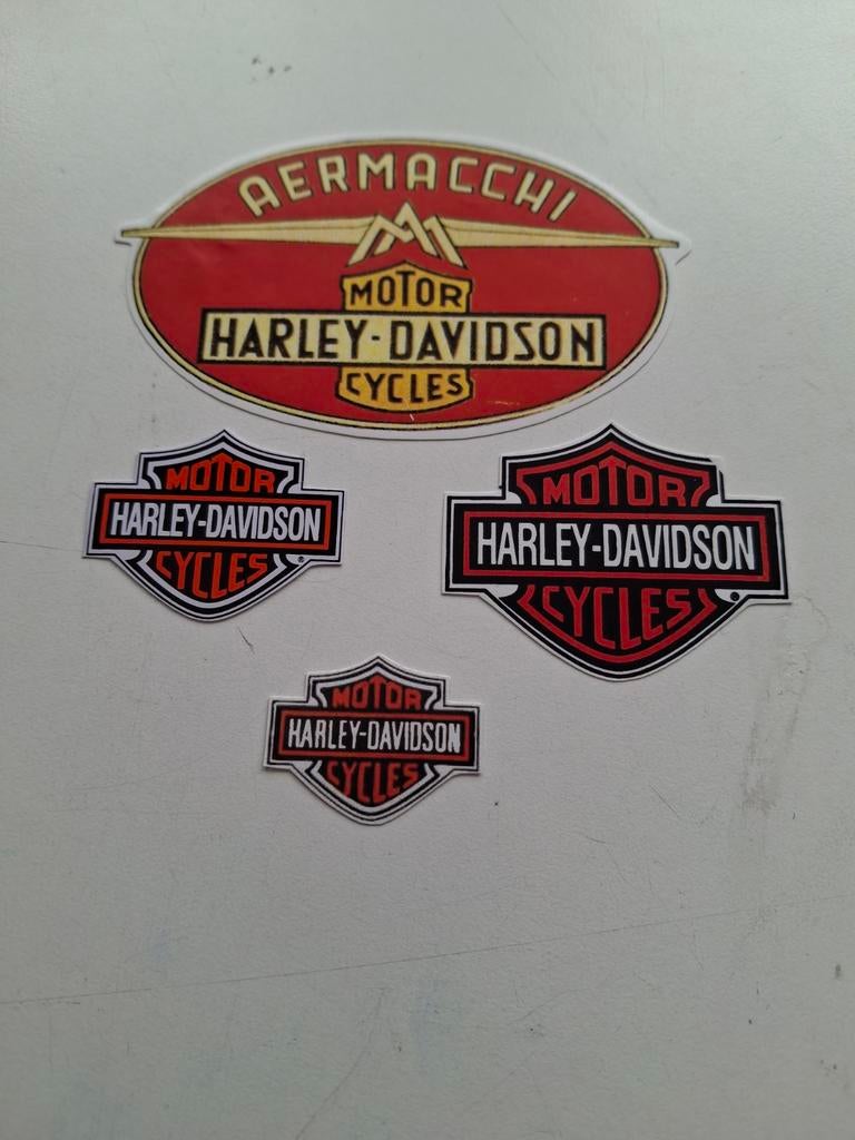 4 stickers Harley Davidson., Ophalen of Verzenden