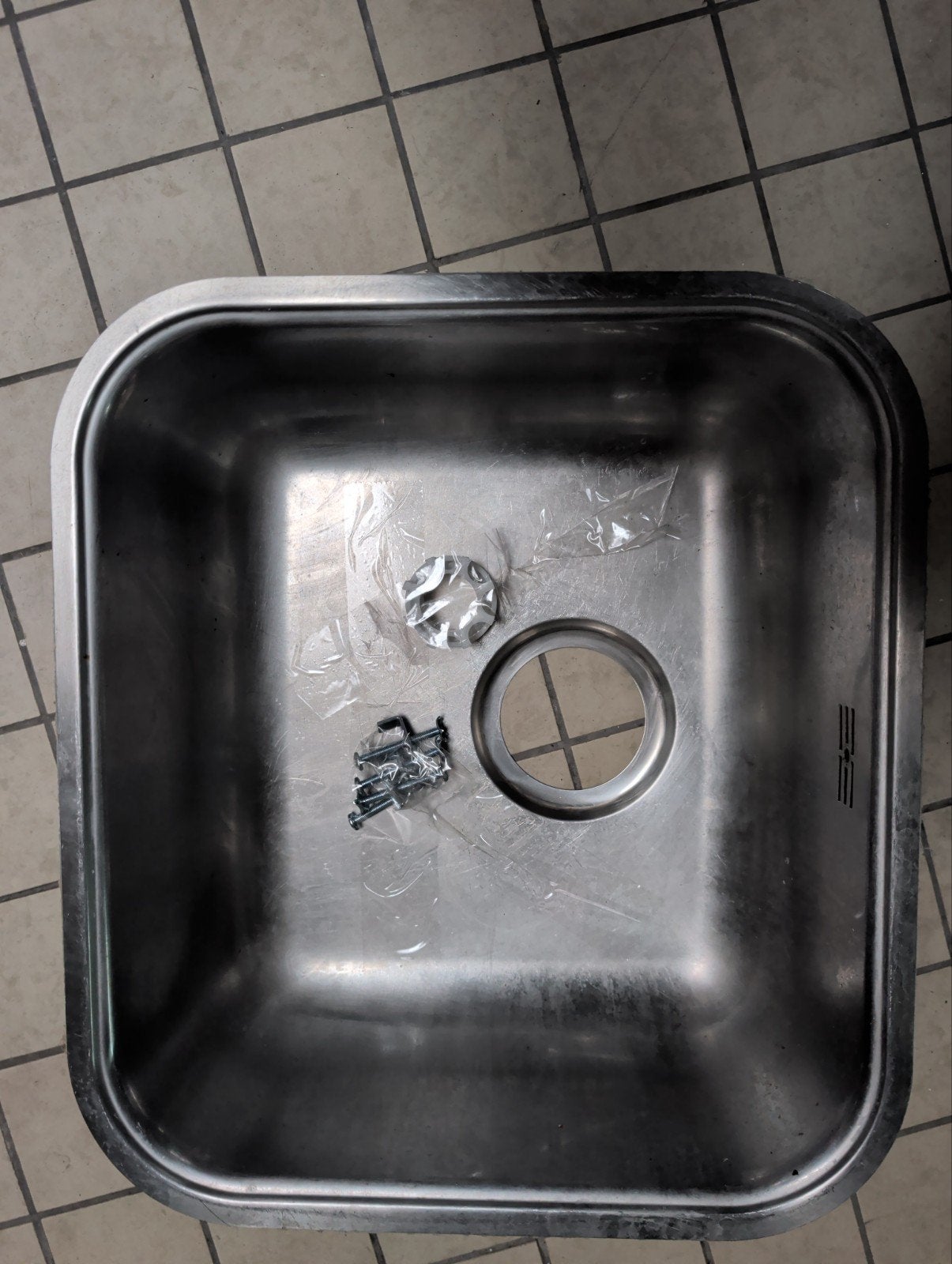 Spoelbak voor keuken of bijkeuken, Zilver, Ophalen of Verzenden, Metaal, Overige typen