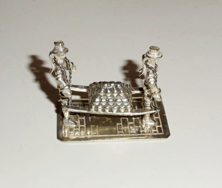 Miniatuur Zilver 835 Kaasdragers Gouda, Verzenden, Zilver
