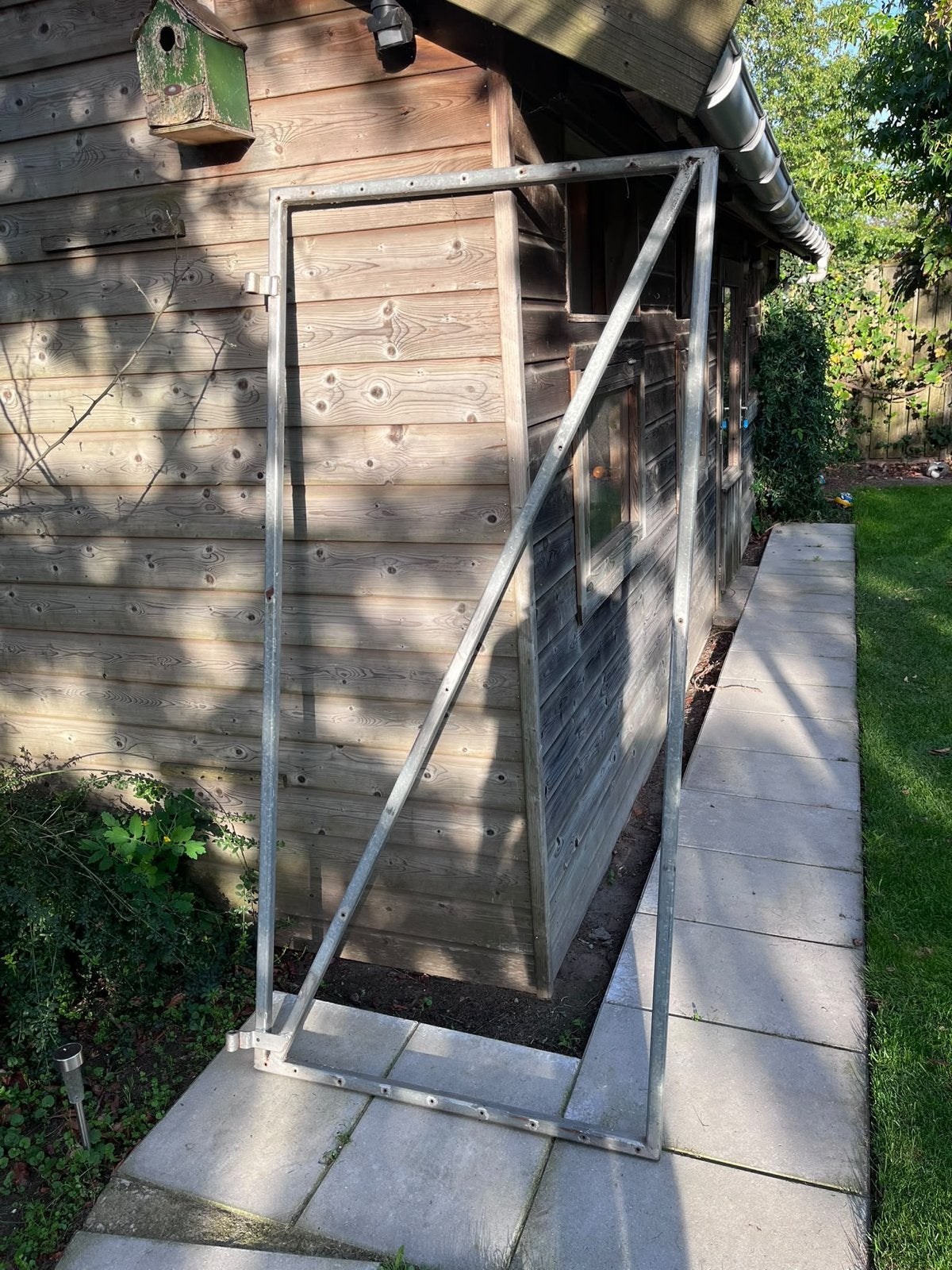 Gegalvaniseerd poort frame 190x95cm - Gebruikt, Tuin en Terras, Ophalen, Met poort, Gebruikt, Tuinhek