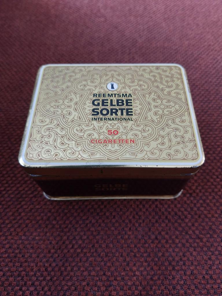 Sigarenblikje REETSMA GELBE SORTE 50 sigaretten., Ophalen of Verzenden, Zo goed als nieuw, Overige