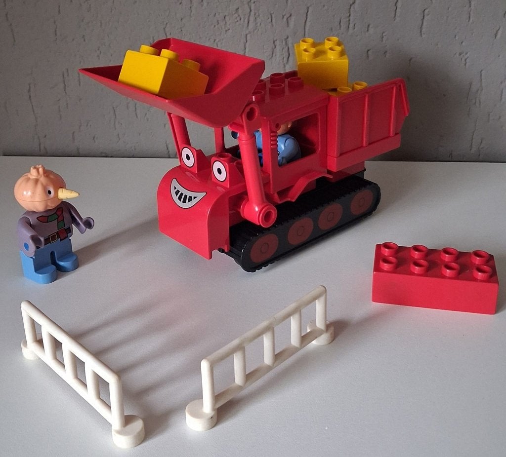 Duplo Bob de Bouwer rups graafmachine Scoop zgan, Overige thema's, Overige typen, Ophalen of Verzenden, Zo goed als nieuw
