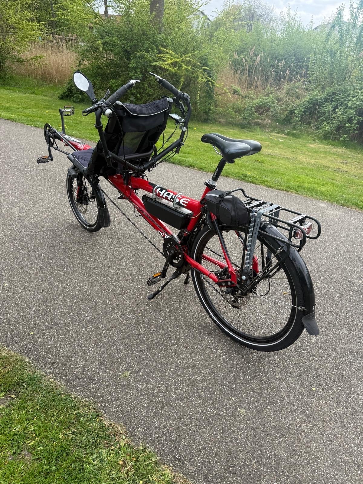 Hase Pino Elektrische Deelbare Tandem - Z.G.A.N. 2020, Fietsen en Brommers, Ophalen, Zo goed als nieuw