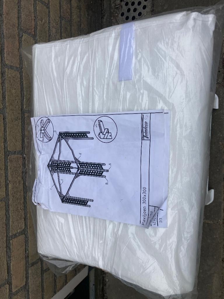 Zeildoek voor over een prieel/overkapping 3 x 3 meter NIEUW., Ophalen of Verzenden, Nieuw, Tuinpaviljoen