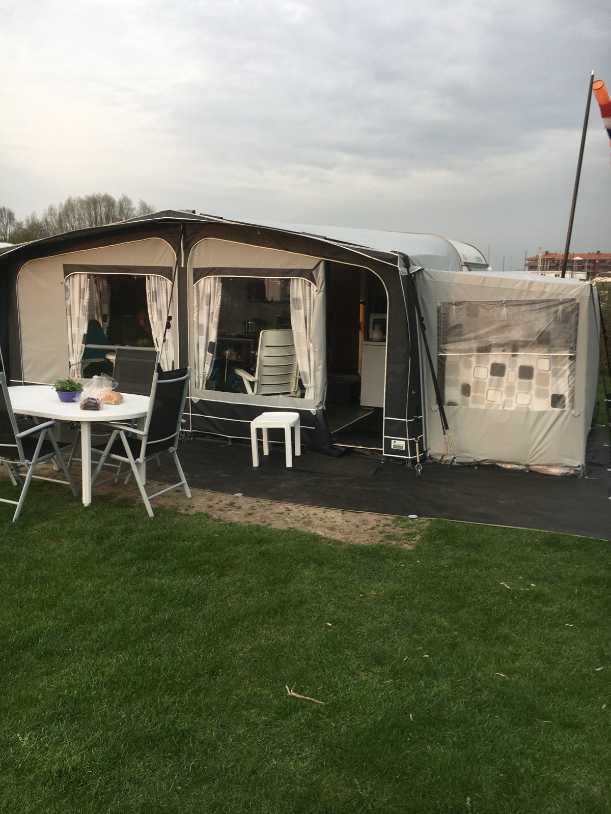 Mooie voortent voor caravan - Zo goed als nieuw, Ophalen of Verzenden, Zo goed als nieuw, PVC, Overige merken