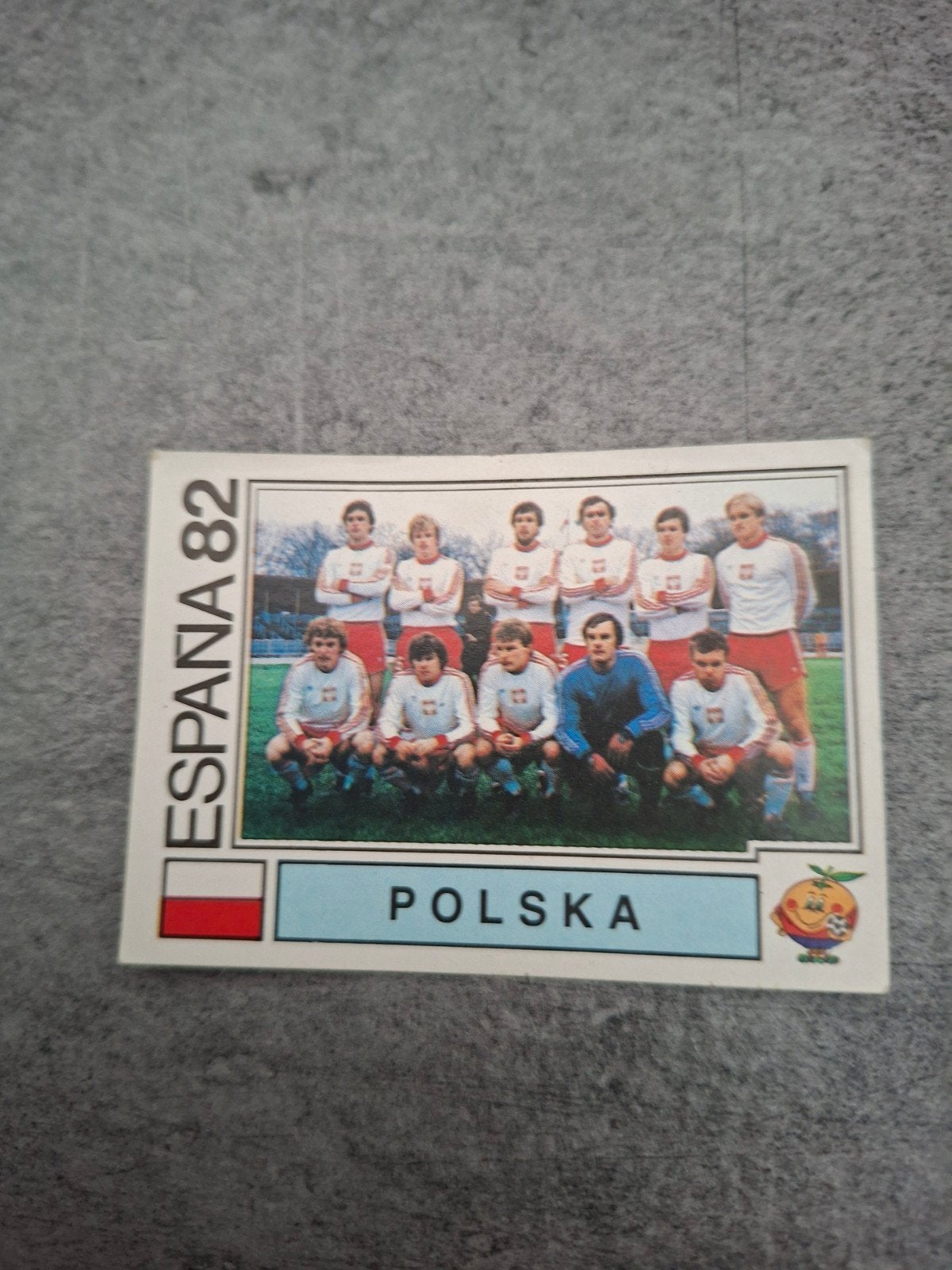 Panini sticker WK 82 Espana. Elftalfoto Polen., Verzenden, Zo goed als nieuw, Sticker