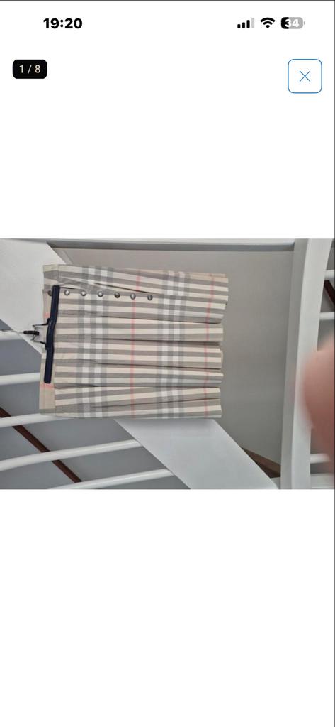Burberry geruite plooirok - Maat 38, Maat 38/40 (M), Beige, Ophalen of Verzenden, Zo goed als nieuw