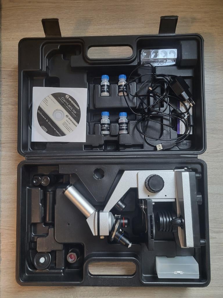 Bresser Junior Microscoop 40x - 1024x (Camera lens), Ophalen, Zo goed als nieuw, 1000x of meer, Biologische microscoop