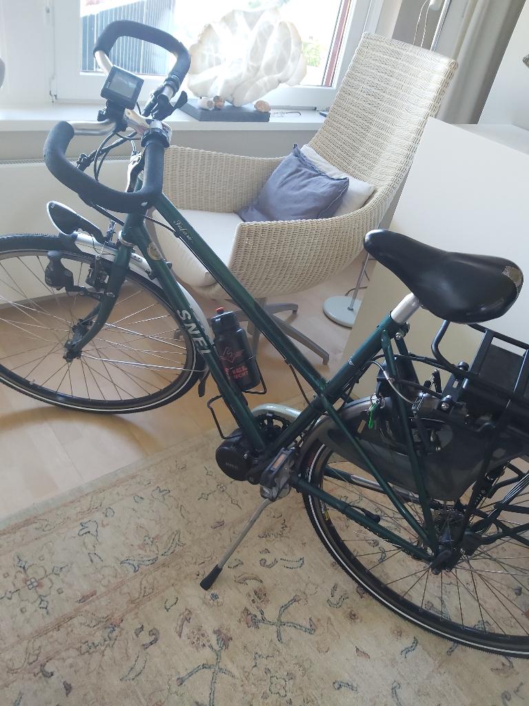 electrische damesfiets met vlinderstuur, Ophalen, Gebruikt, 50 km per accu of meer, Overige merken