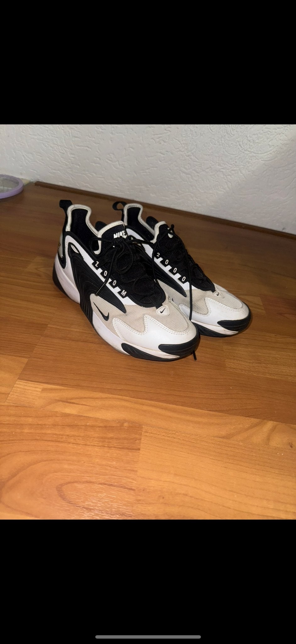 Nike Zoom 2K Sneakers - Zwart/Wit, Ophalen of Verzenden, Gedragen, Zwart, Sneakers of Gympen