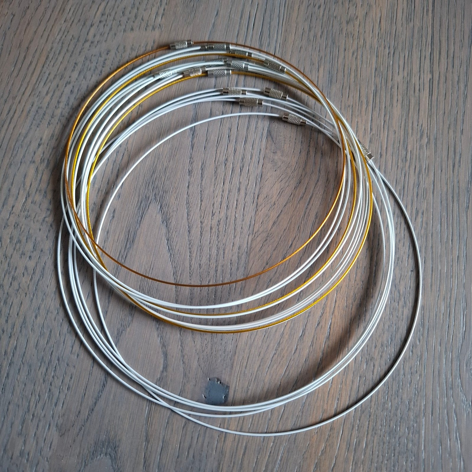 Partij van 15 Chokers - 50cm en 45cm, Sieraden, Tassen en Uiterlijk, Ophalen of Verzenden, Nieuw, Zilver, Overige materialen