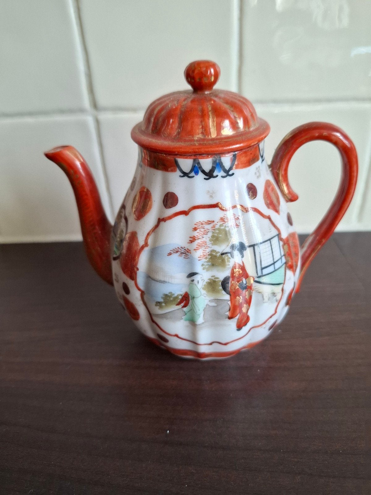 Kutani-porseleinen theepot, Antiek en Kunst, Ophalen of Verzenden