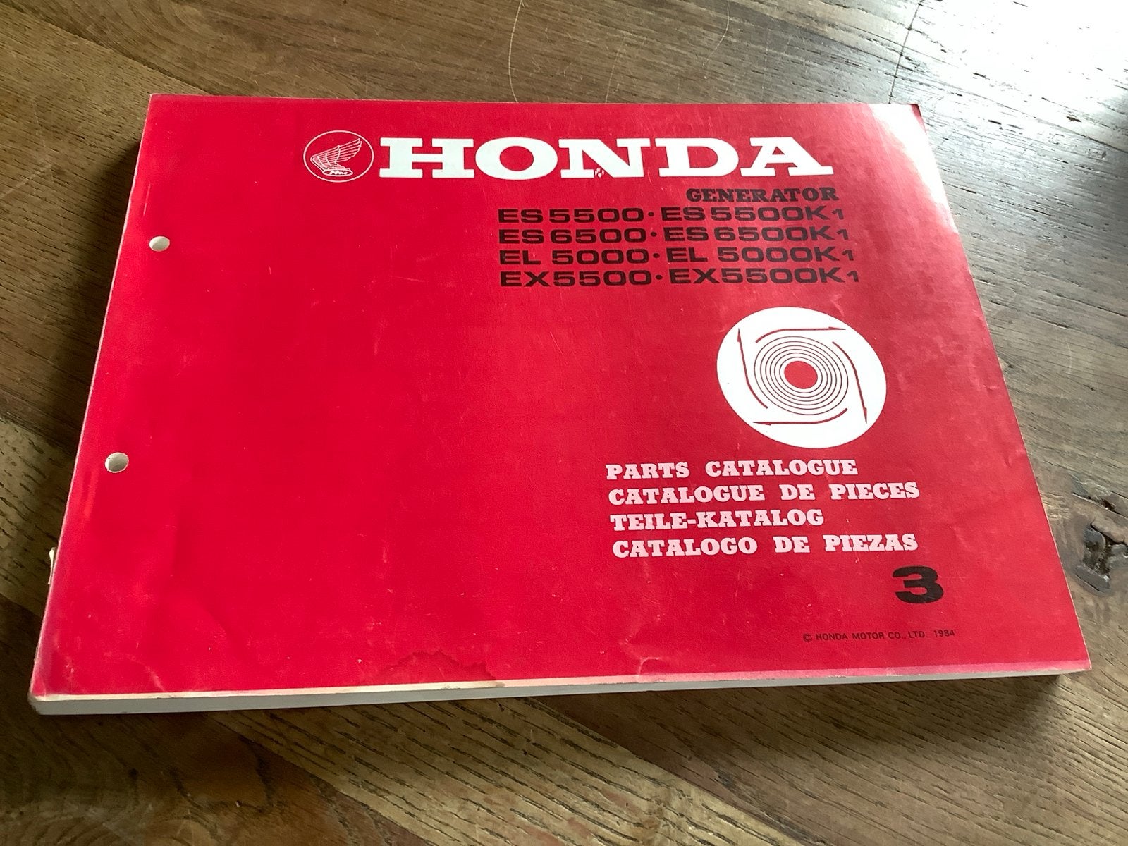 Honda Generator Onderdelen Catalogus 1984 - ES/EL/EX5500, Verzenden, Honda