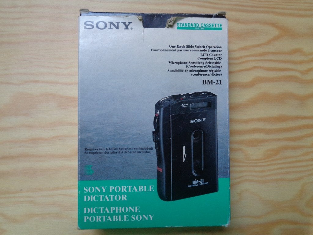 Sony BM-21 casette dictafoon memorecorder, Audio, Tv en Foto, Professionele Audio-, Tv- en Video-apparatuur, Ophalen of Verzenden