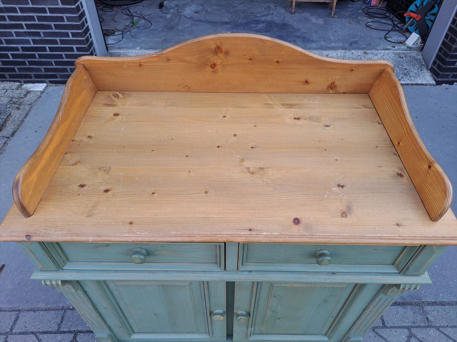 grenen commode licht groen, Gebruikt, 50 tot 70 cm, Ophalen of Verzenden, 100 cm of meer