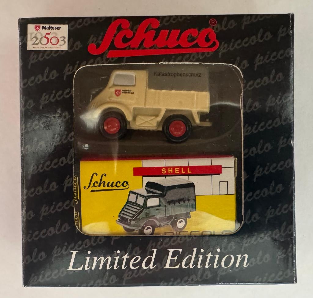 Schuco Piccolo - Unimog 401 "Malteser 2003" - 1/90, Ophalen of Verzenden, Zo goed als nieuw, Bus of Vrachtwagen, Schuco