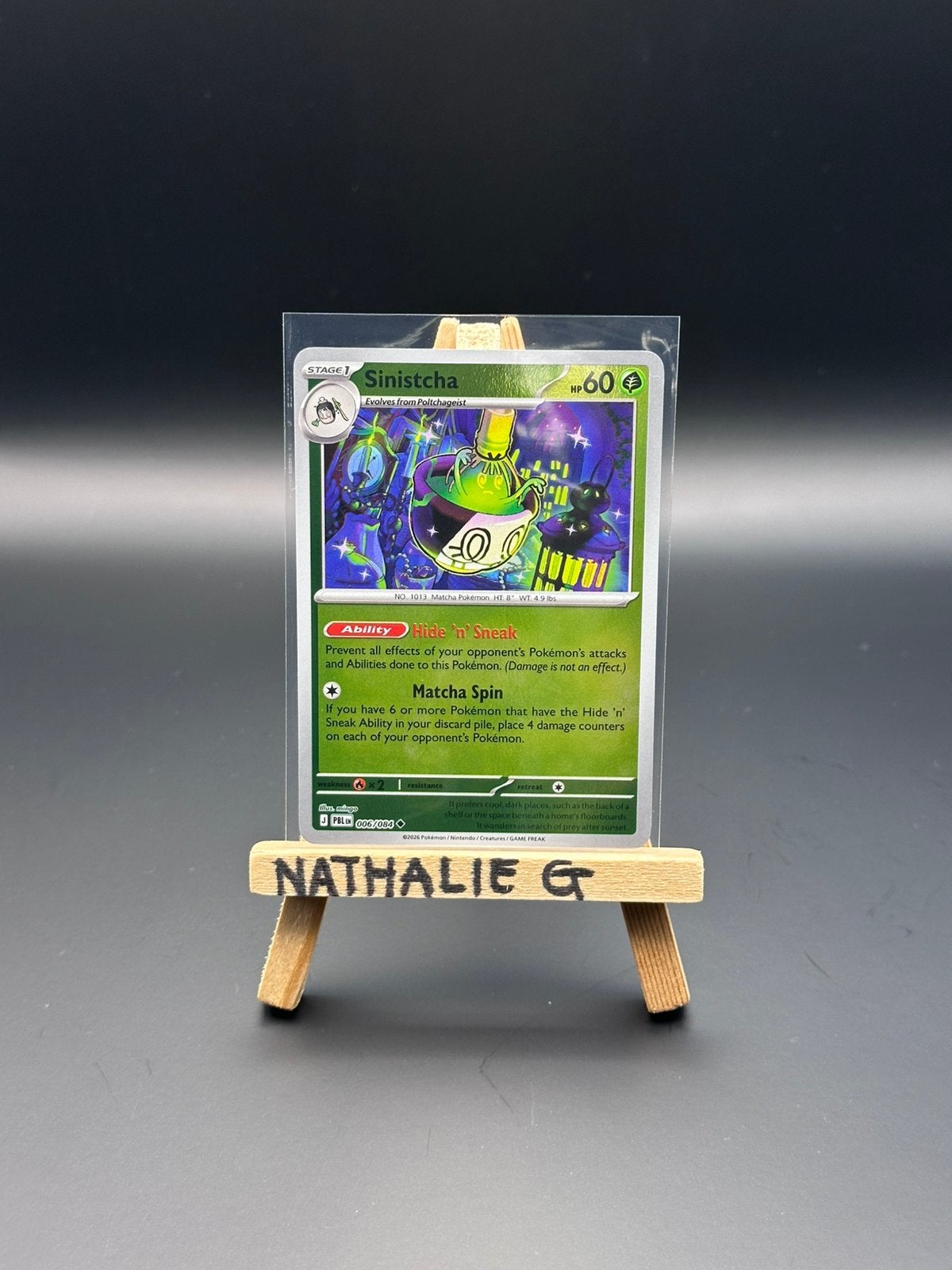Sinistcha reverse 006/084 Pokemon Pitch Black, Ophalen of Verzenden, Nieuw, Losse kaart
