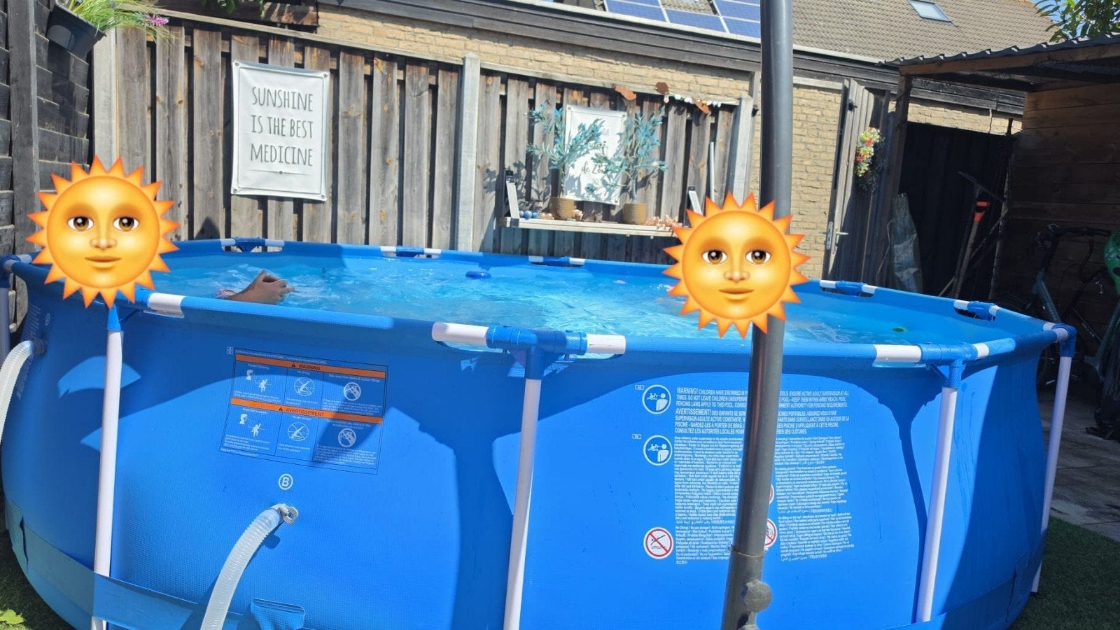 Intex opzetzwembad met filterpomp en afdekzeil, Tuin en Terras, Ophalen, Gebruikt, Opzetzwembad, 200 tot 400 cm