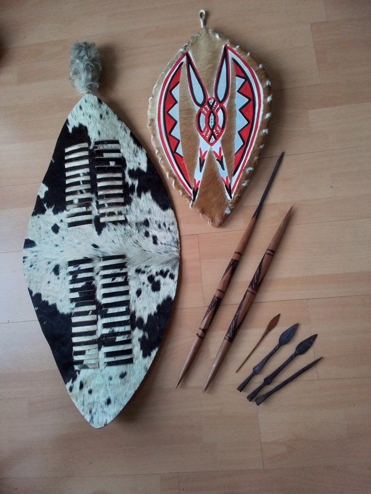Afrikaanse schilden,speer en speerpunten, Ophalen of Verzenden