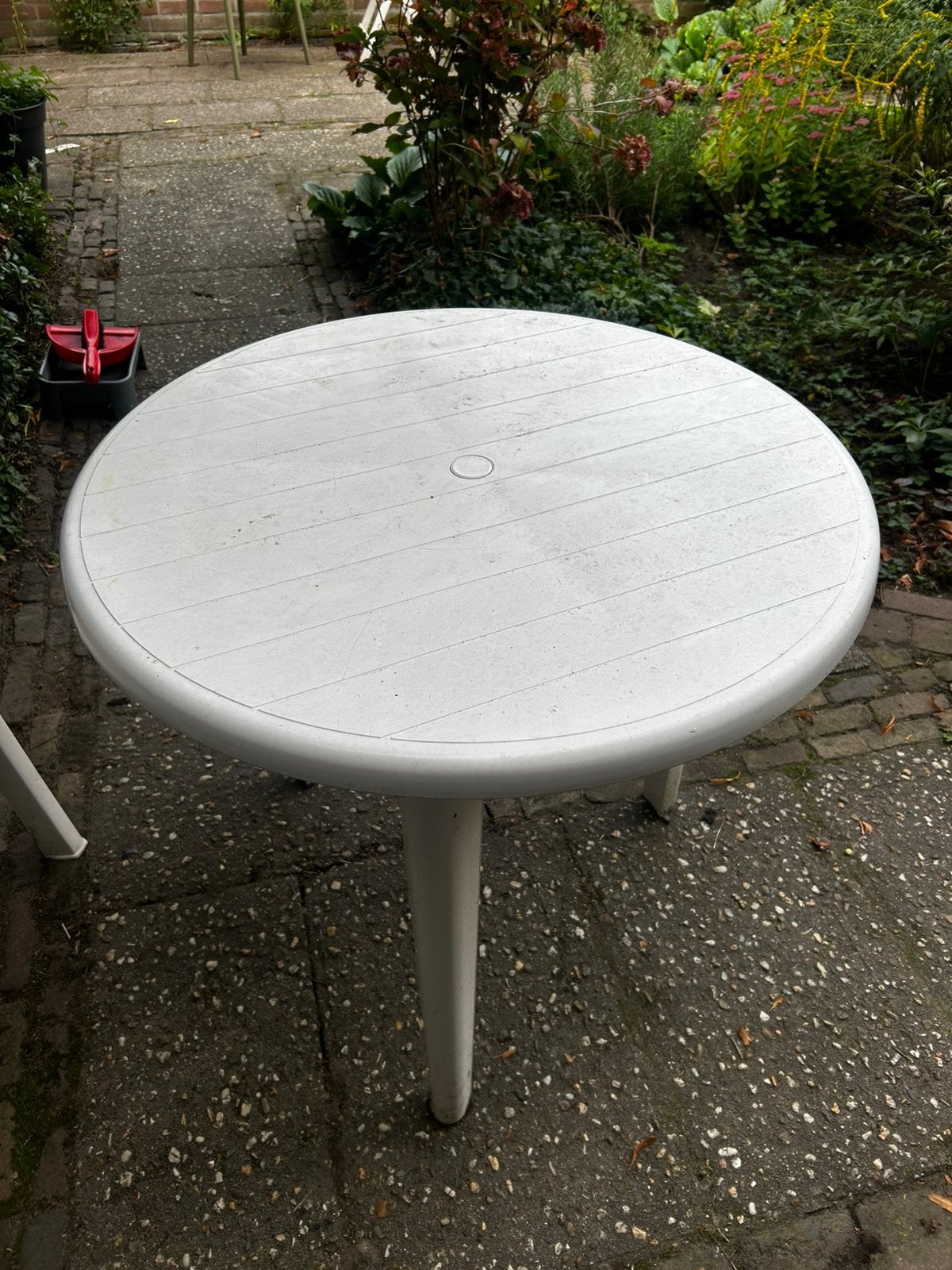 Witte tuinset 2-persoons - Hartman, Kunststof, Gebruikt, Tuinset, Eettafel