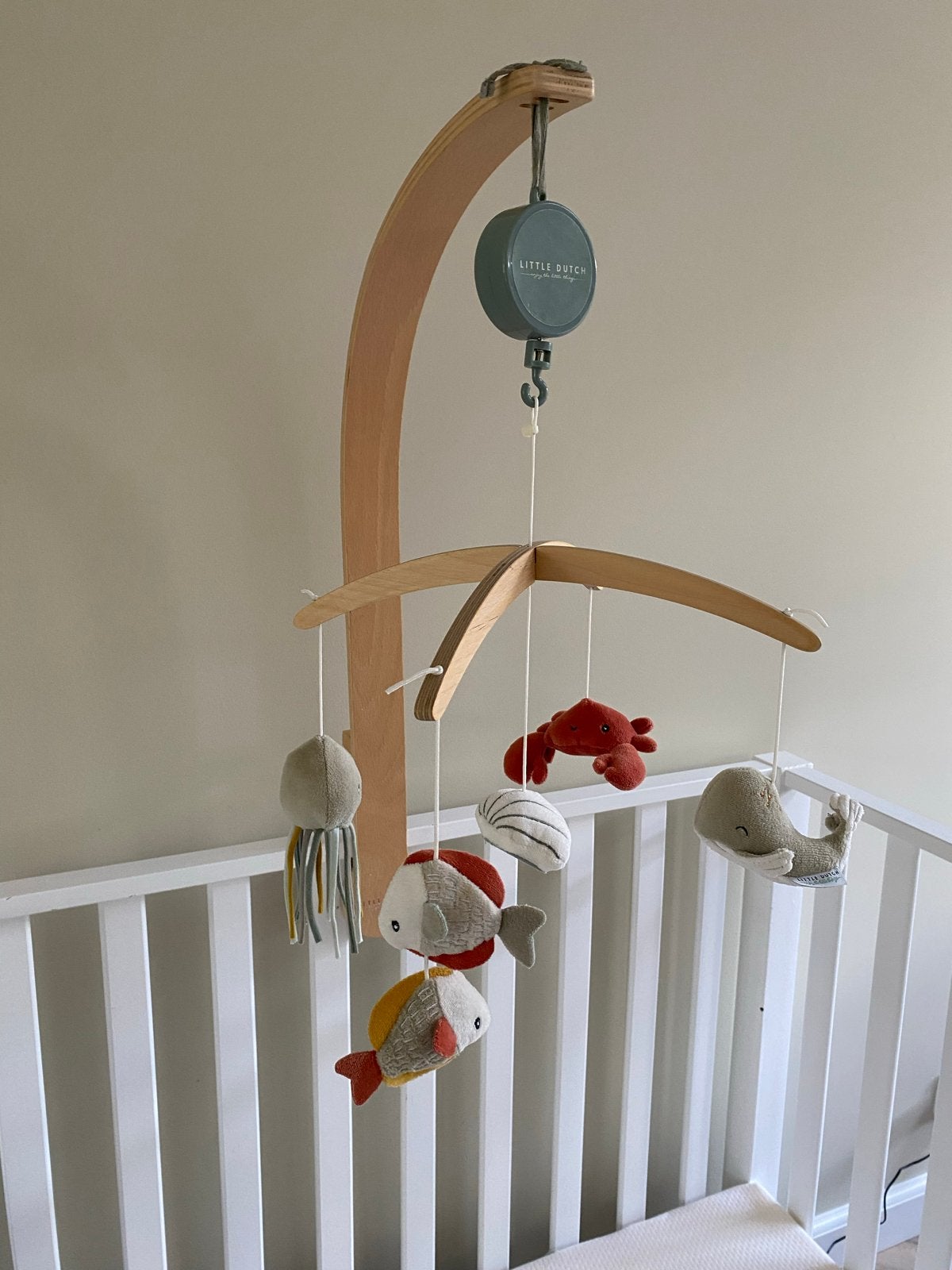 Houten Little Dutch Muziekmobiel Ocean Mint, Kinderen en Baby's, Ophalen of Verzenden, Zo goed als nieuw, Mobiel, Met geluid