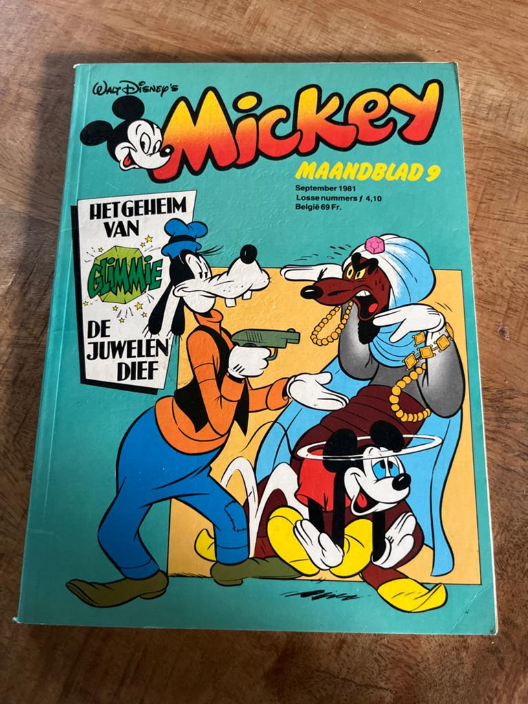 Walt Disney's Mickey Maandblad 9 - September 1981, Boeken, Stripboeken, Eén stripboek, Ophalen of Verzenden, Gelezen