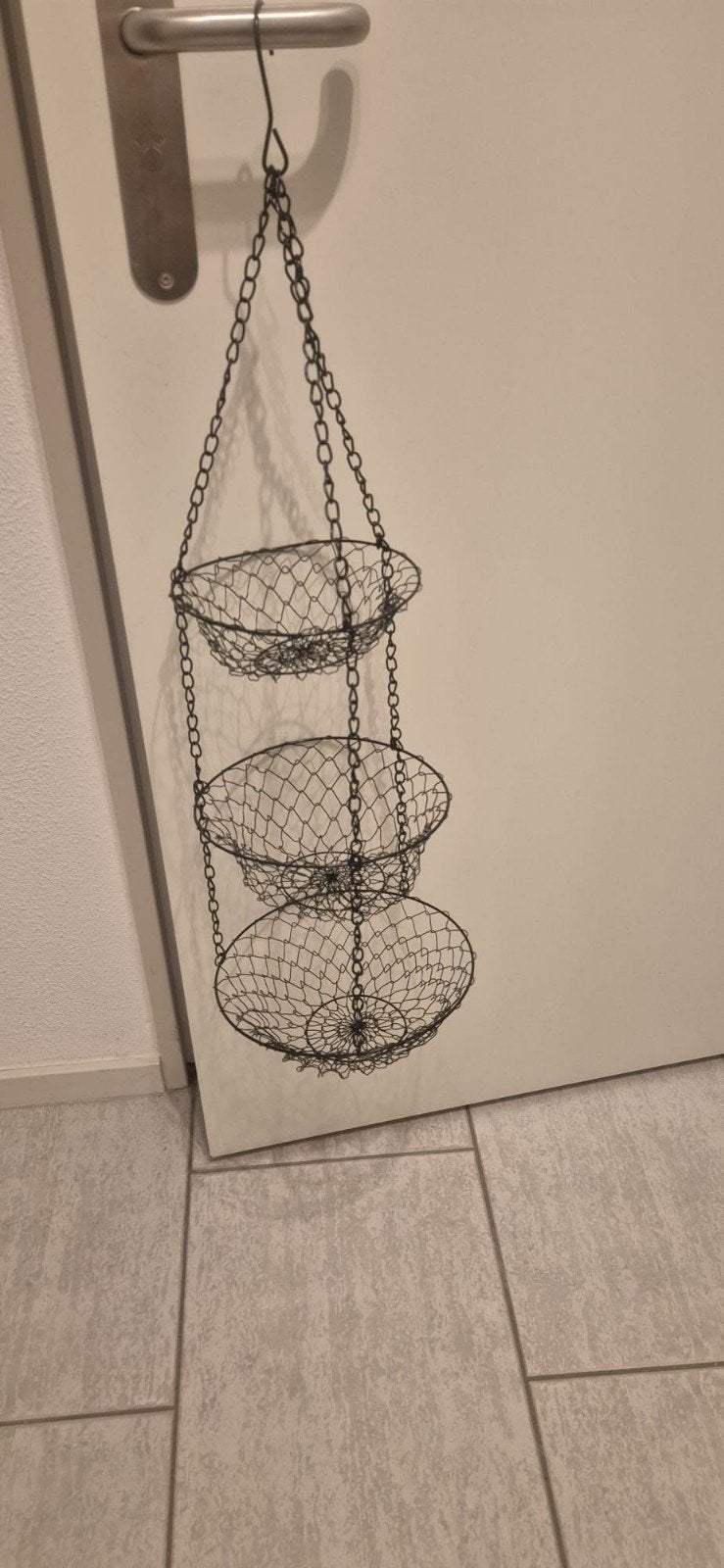 Hangmandjes voor in de voortent, Ophalen, Gebruikt