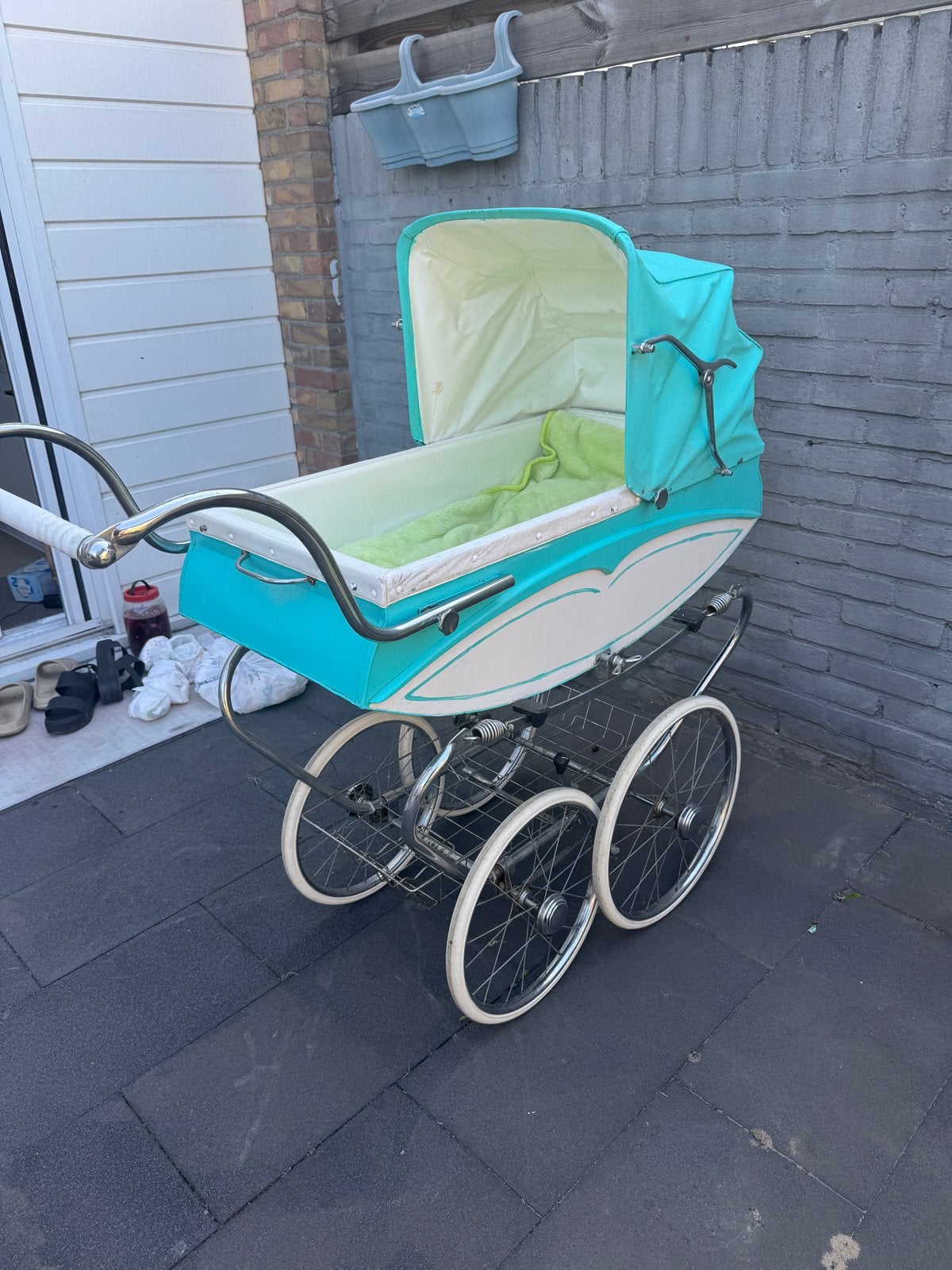 Vintage Kinderwagen koelstra, Gebruikt, Met reiswieg, Ophalen, Kinderwagen