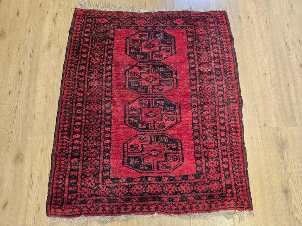 Vintage handgeknoopt oosters tapijt bochara 120x96, Info@SlatsAntiek.nl, Tweedehands, 100 tot 150 cm, Perzisch