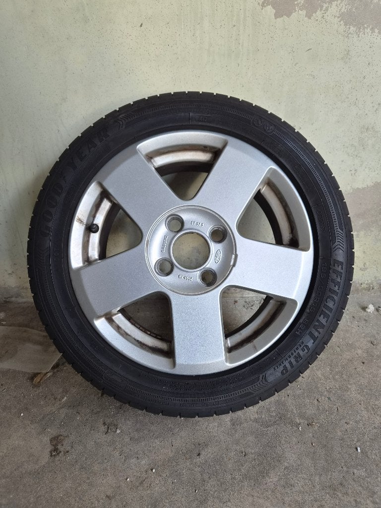 Goodyear | 195/50 R15 | 6Jx15 | ET52,5 | 4x108, Ophalen, Gebruikt, 15 inch, Banden en Velgen