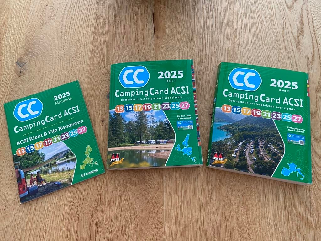 Set ACSI BOEKEN VOOR HET UITZOEKEN VAN CAMPING 2O25, Ophalen, Nieuw