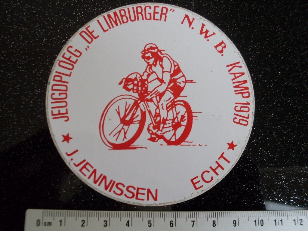 sticker jeugdploeg de limburger nwb 1979 J. Jennissen echt, Verzenden, Zo goed als nieuw, Bedrijf of Vereniging