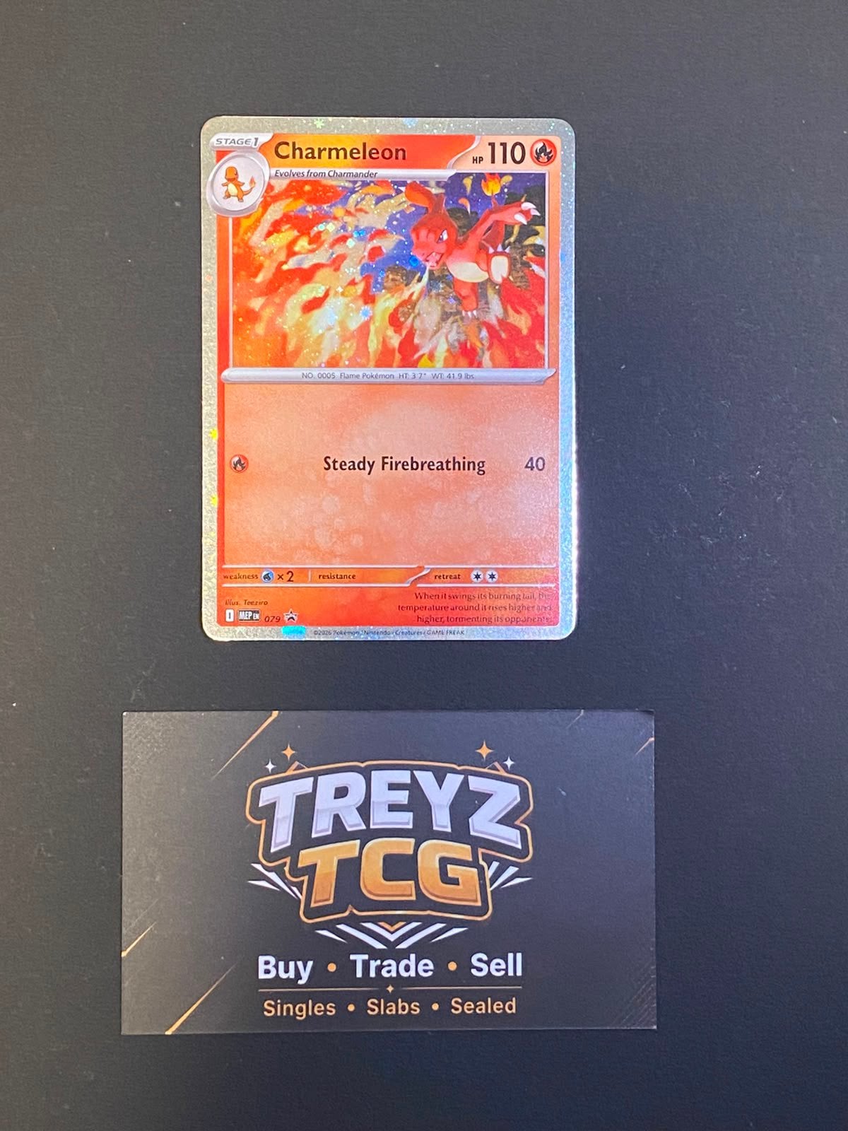 Charmeleon MEP079 Pokémon Mega Evolution Black Star Promos, Ophalen of Verzenden, Zo goed als nieuw