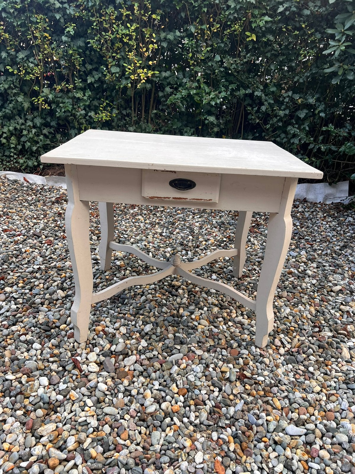 Vintage bijzettafel met lade Van Dijk & Ko, Ophalen, Gebruikt, Rechthoekig, Minder dan 55 cm