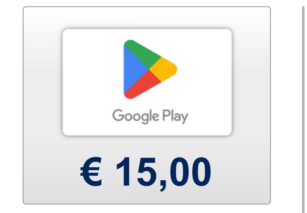 Google Play Voucher 15€, Ophalen, Zo goed als nieuw