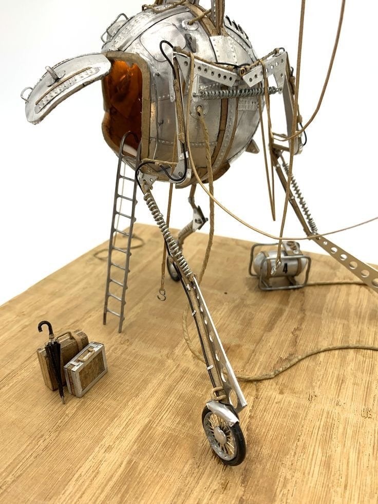 Kunst Jeroen van Kesteren, Antiek en Kunst, Ophalen, Handgemaakt, 75 cm, Zilver