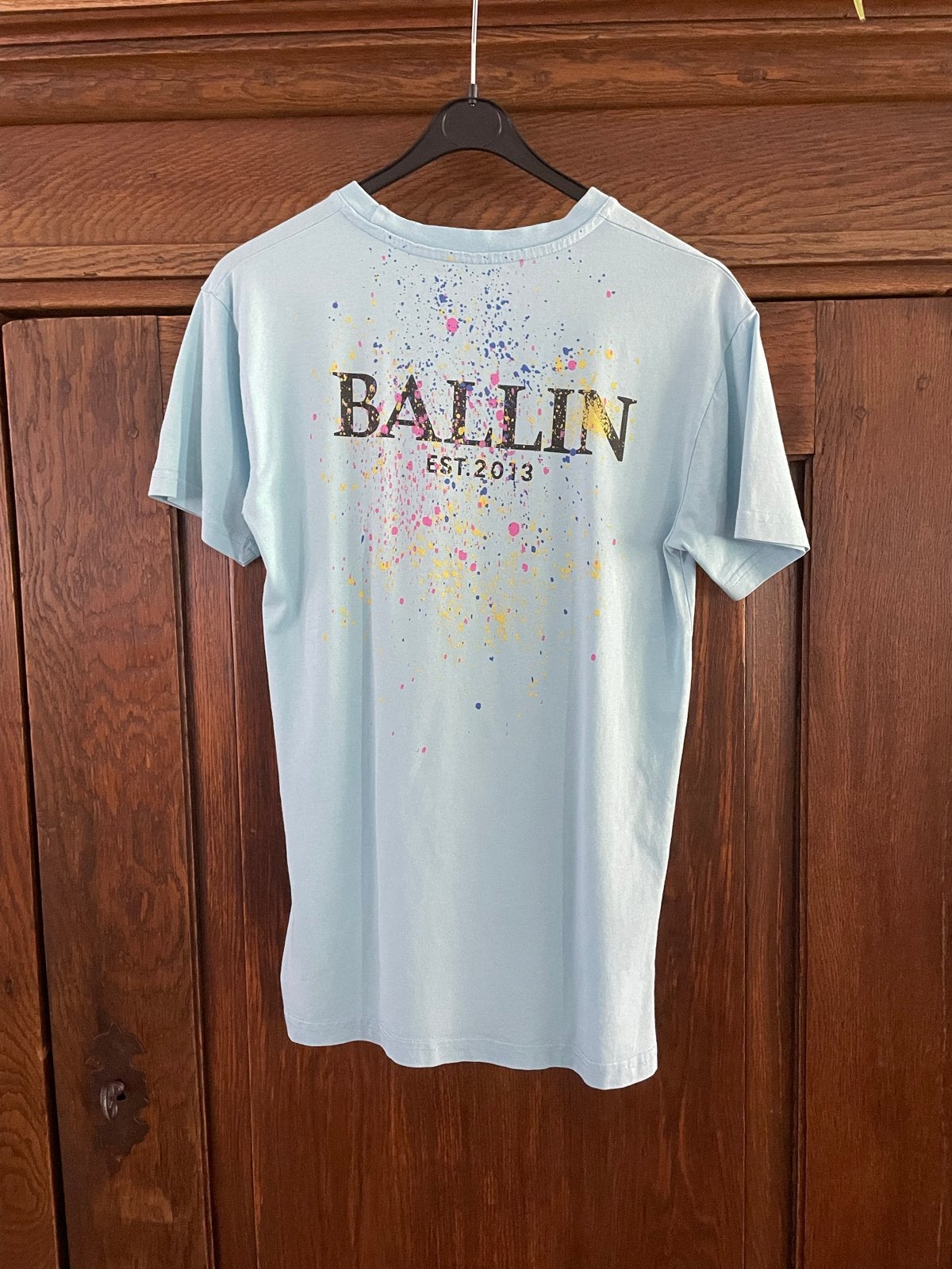 Ballin T-shirt - Lichtblauw met mooie print - Maat 176, Ophalen of Verzenden, Zo goed als nieuw, Overige maten, Blauw