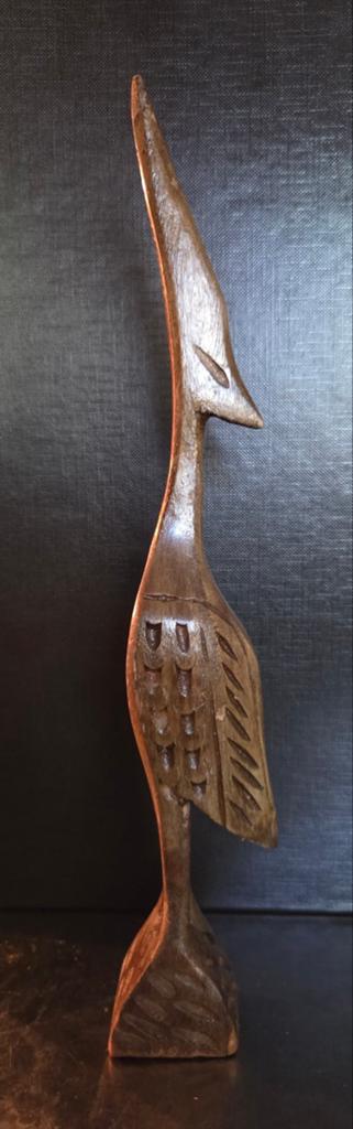 Houten beeldje van een vogel, 15,5 cm hoog, Minder dan 20 cm, Ophalen of Verzenden, Handgemaakt, Beeld