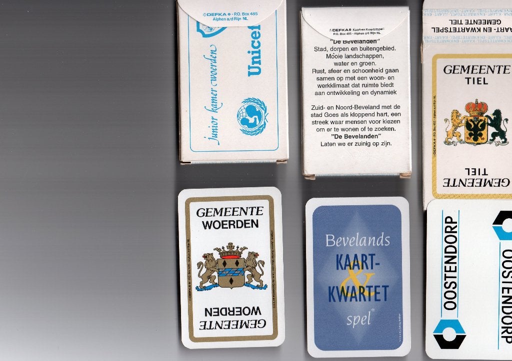3 kaart-kwartspellen met jokers.B t, Ophalen of Verzenden, Zo goed als nieuw, Joker(s)