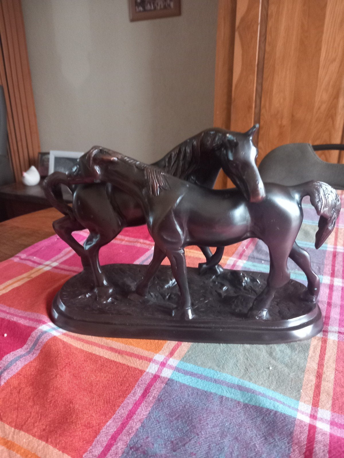 brons paardenbeeld -  sculptuur, Verzamelen, Ophalen of Verzenden, Zo goed als nieuw, Dier