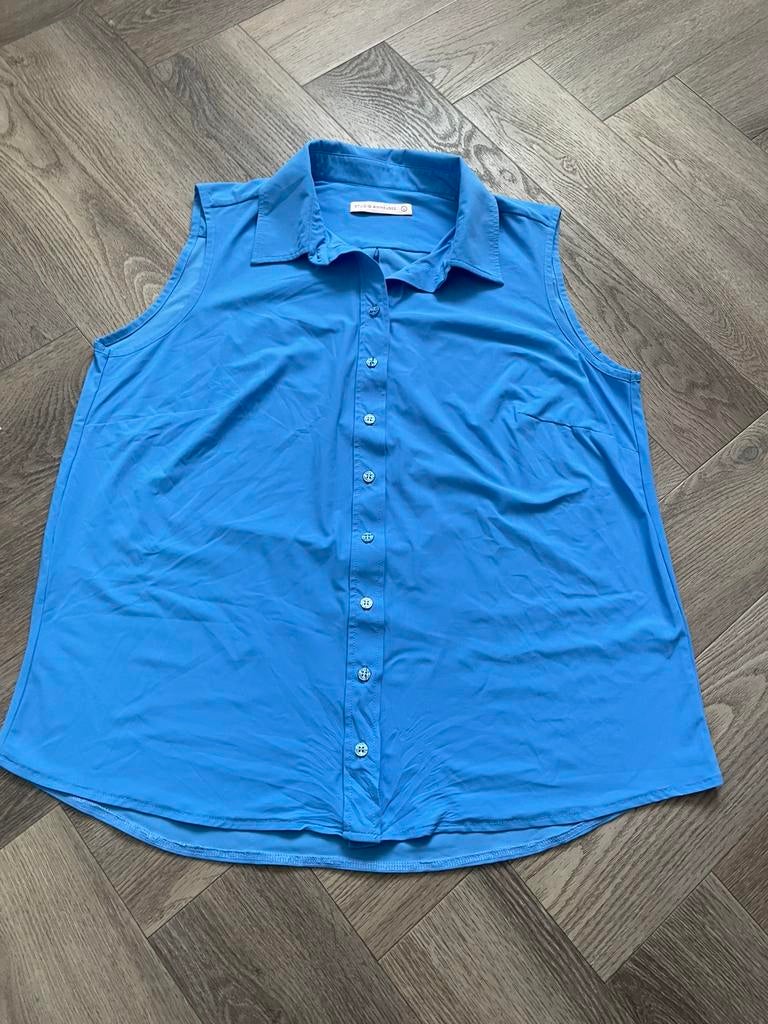 Studio Anneloes Bobby blouse sky blue travelstof mt L, Ophalen of Verzenden, Zo goed als nieuw, Maat 42/44 (L), Blauw