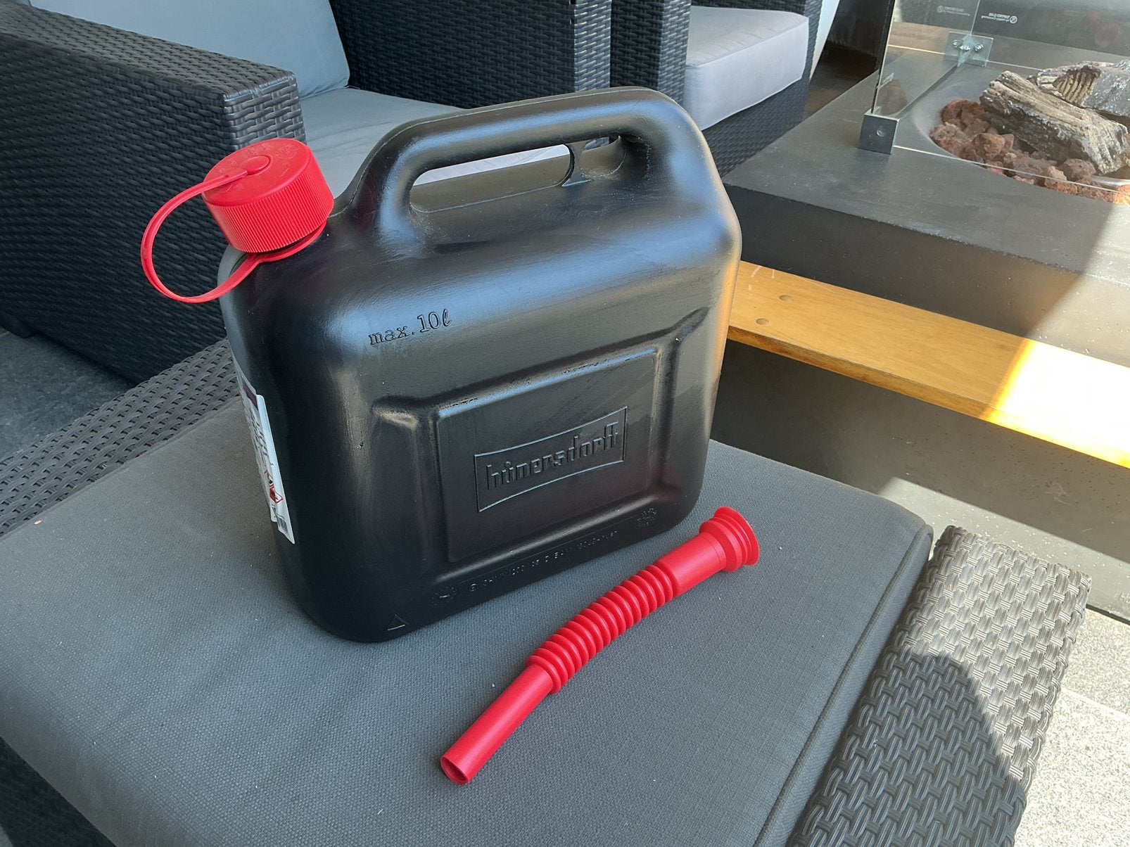 Jerrycan 10 li. benzine met schenktuit Hunersdorff, Ophalen, Nieuw