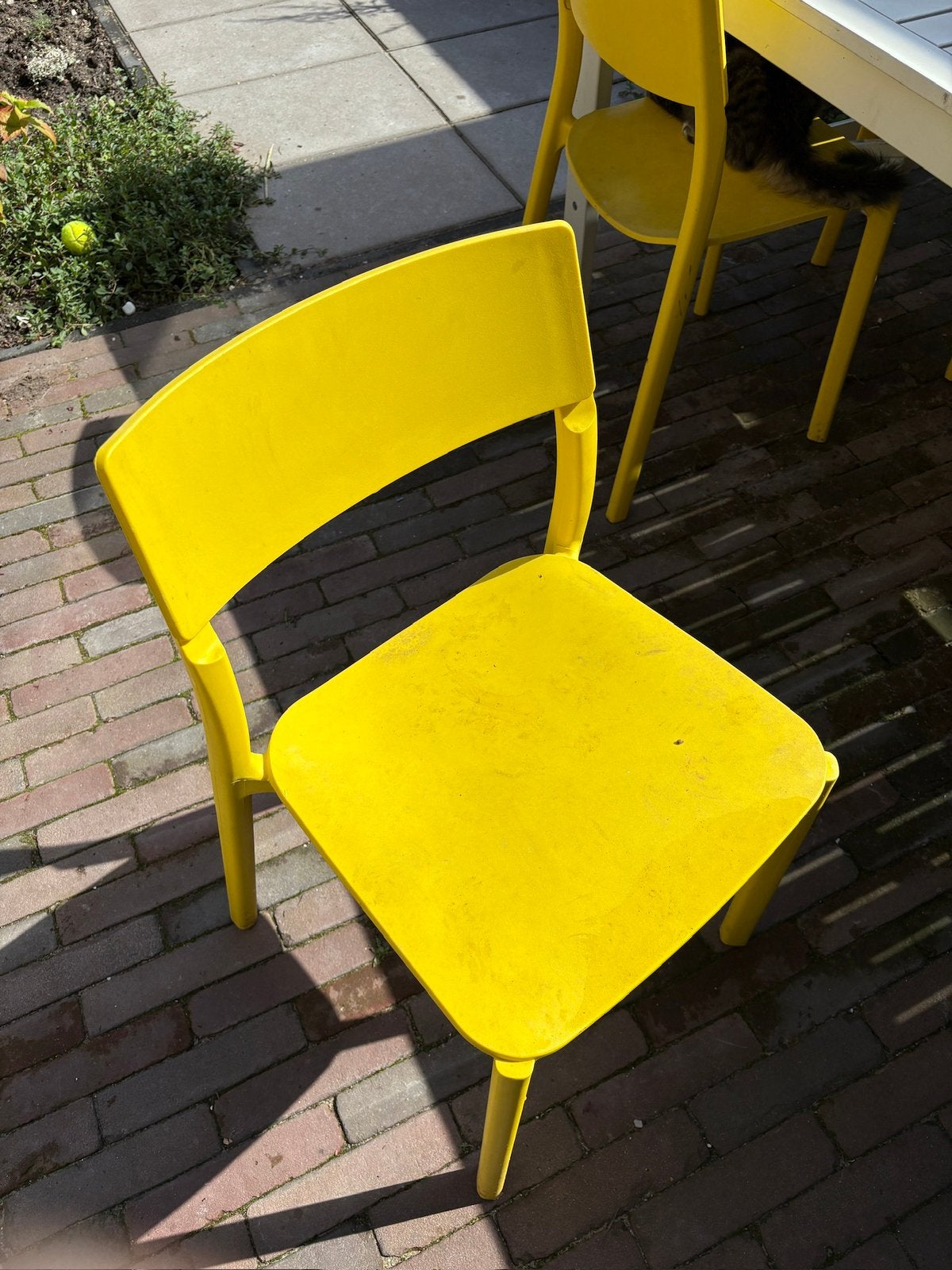 Stoel Ikea 4st, Tuin en Terras, Tuinstoelen, Ophalen of Verzenden, Gebruikt, Kunststof, Stapelbaar
