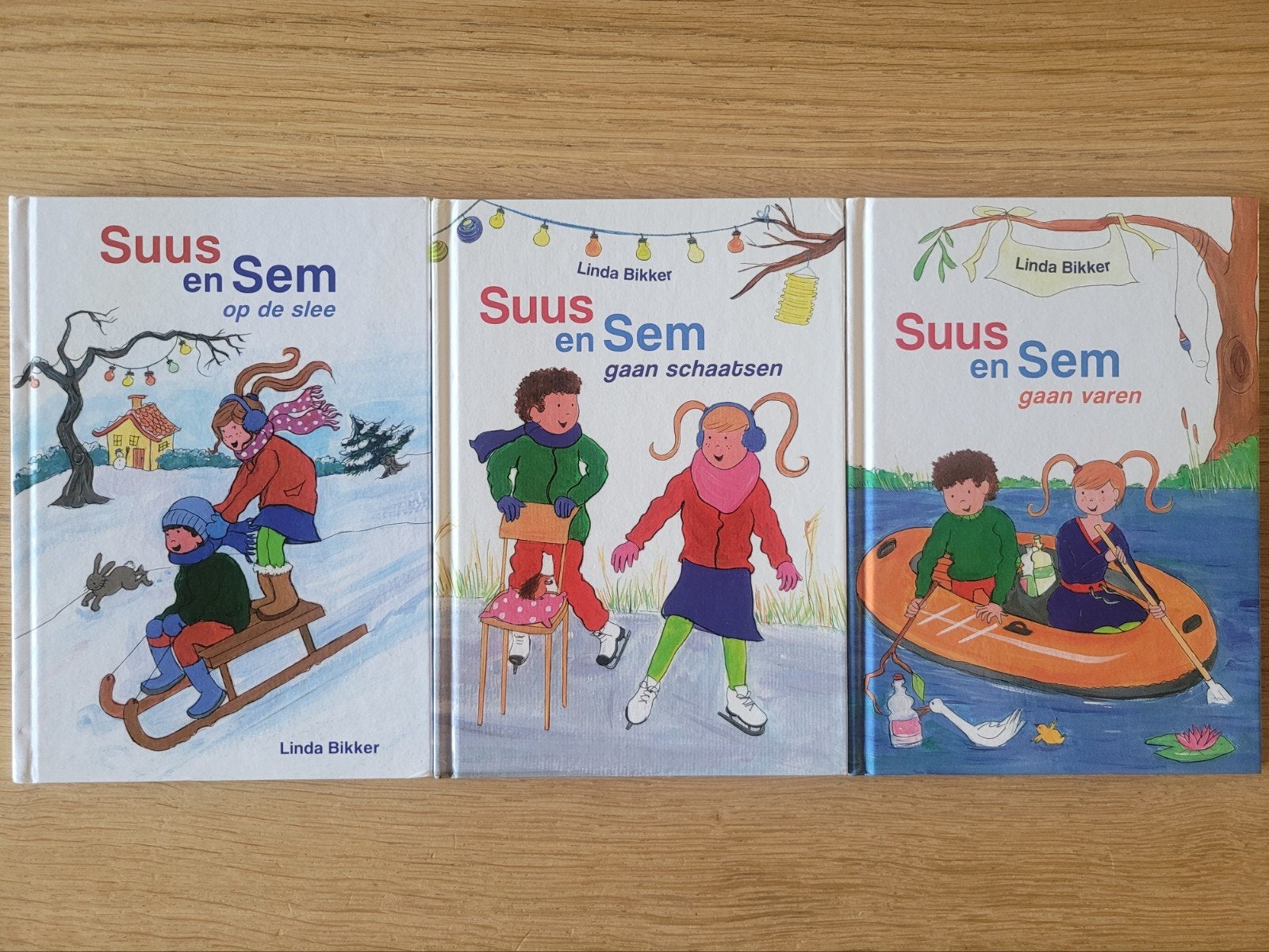 3x Suus en Sem serie, Linda Bikker, chr kinderboeken IZGS €7, Ophalen of Verzenden, Gelezen, Fictie algemeen