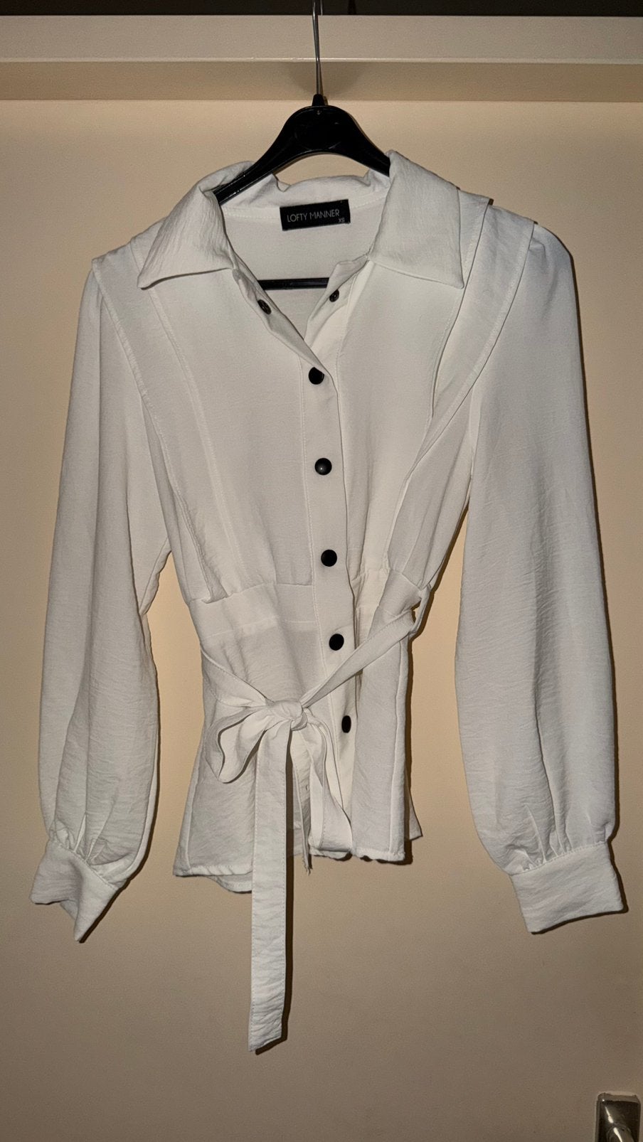 Dames witte blouse van Lofty Manner, Kleding | Dames, Blouses en Tunieken, Ophalen of Verzenden, Zo goed als nieuw, Maat 34 (XS) of kleiner