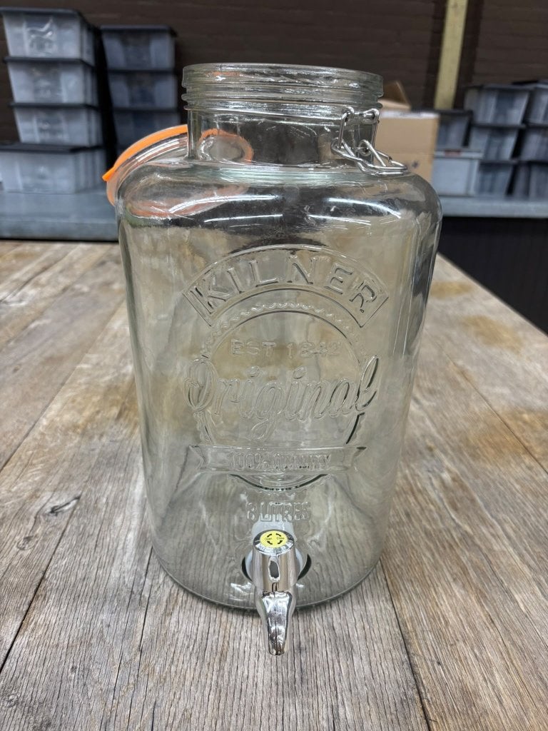 Kilner 8 liter drankdispenser met tapkraan – glas (3 stuks), Ophalen, Gebruikt, Glas