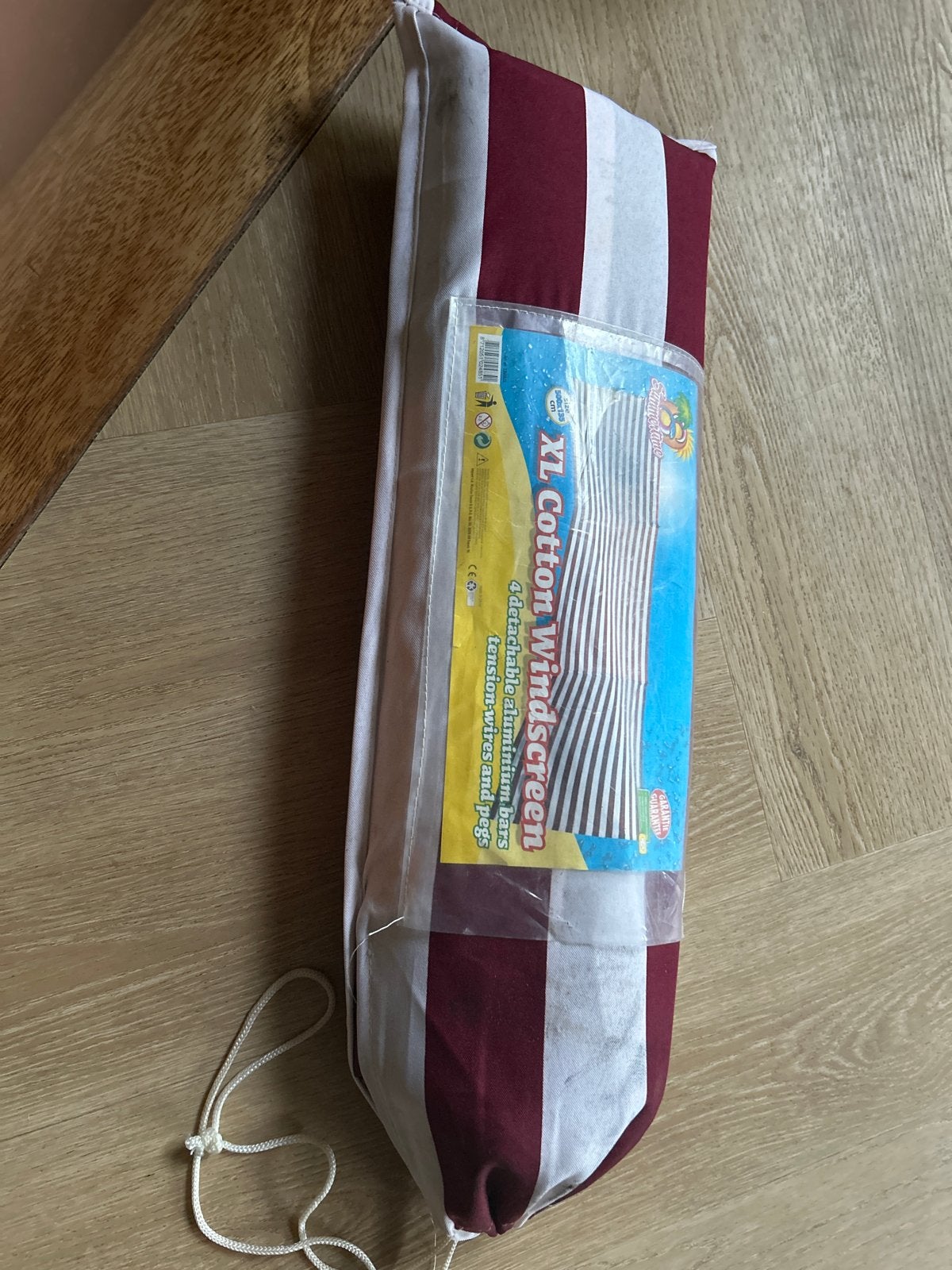 XL Katoenen Windscherm - Rood/Wit gestreept, Ophalen of Verzenden, Gebruikt