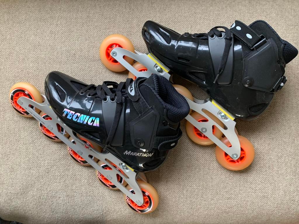 TECNICA in line skates skeelers  5 wielen nieuwstaat!, Overige merken, Verstelbaar, Inline skates 5 wielen, Kinderen