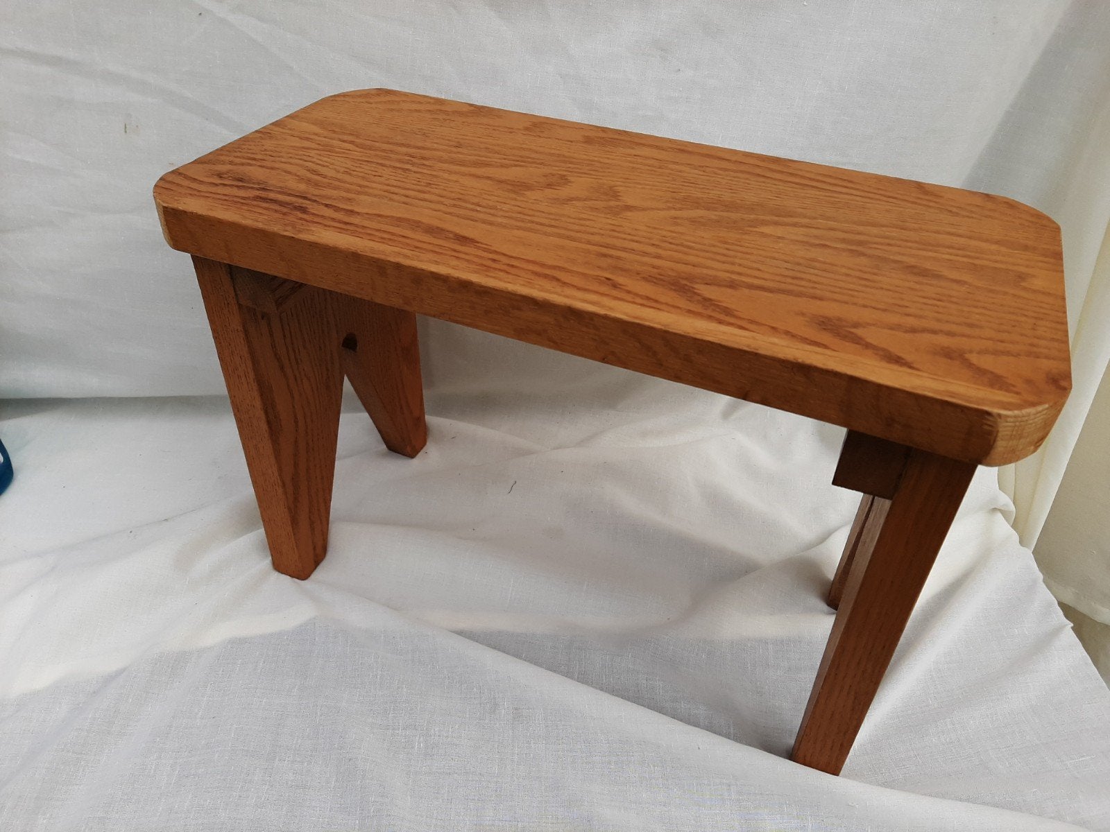 degelijk houten krukje/ bankje, Ophalen of Verzenden, Hout