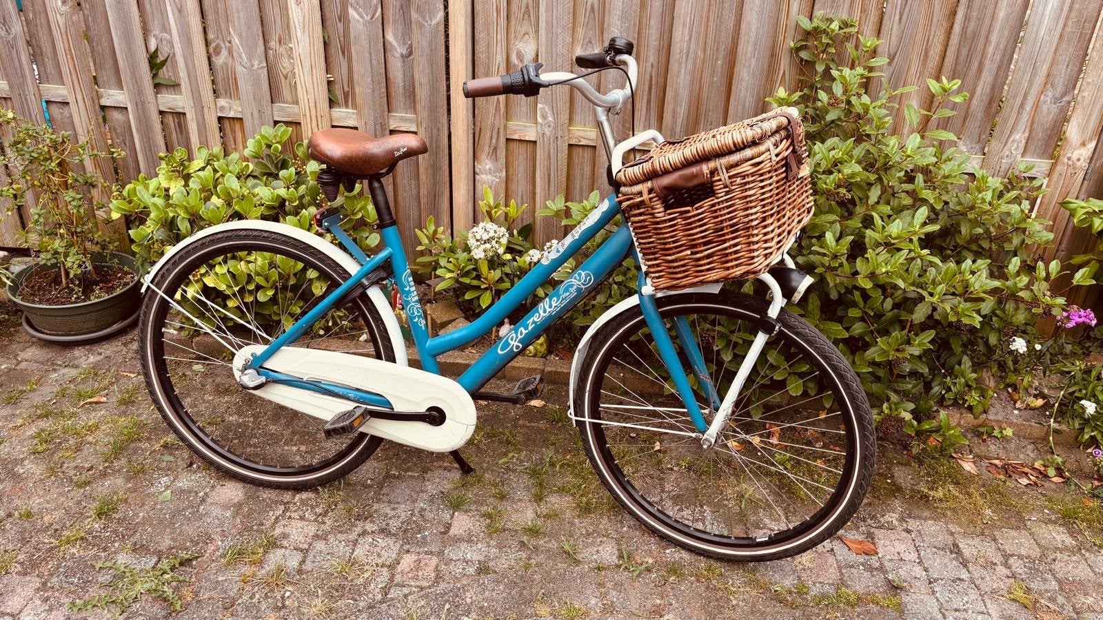Gazelle fiets met mandje - Zo goed als nieuw, Ophalen, Velgrem, Versnellingen, Zo goed als nieuw